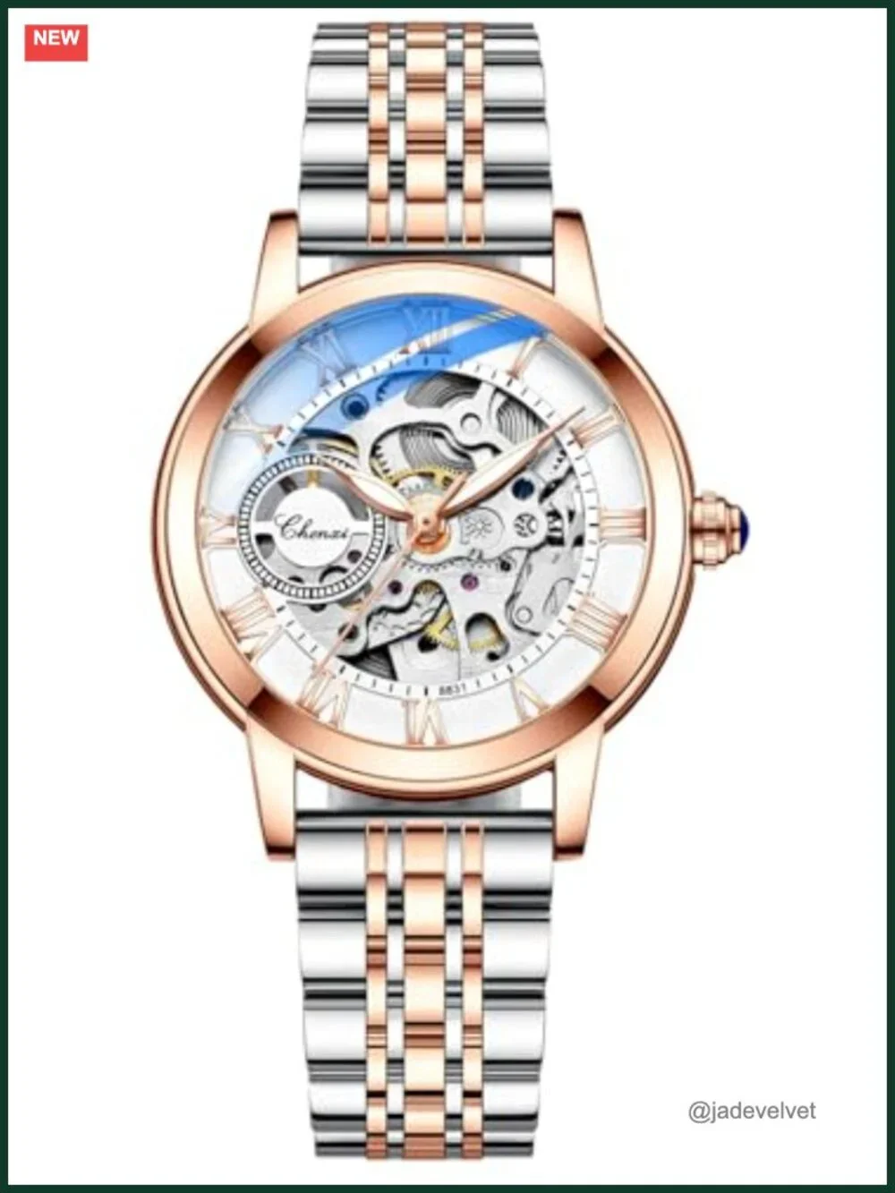 Women's Automatic Skeleton Watch Self Winding Mechanical Sapphire Crystal